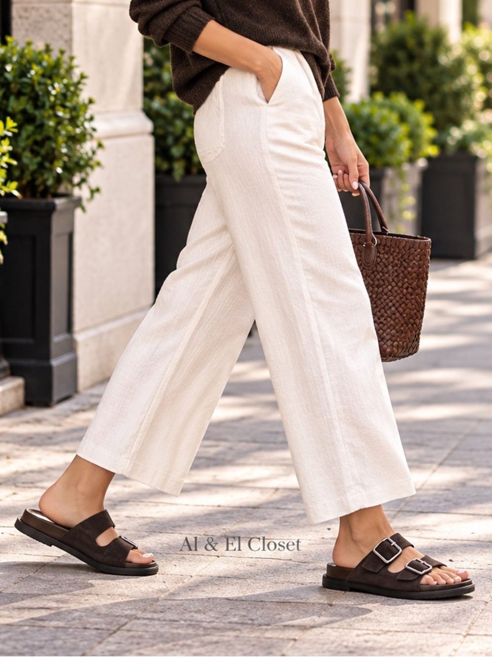 Aeyde Meena Moka Suede Leather Double Buckle Sandals EU 45 13 US NIB